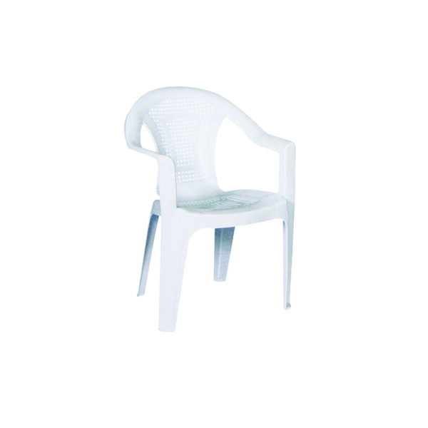 1205208 – Violet Καρέκλα Πλαστική Λευκή Με Μπράτσα