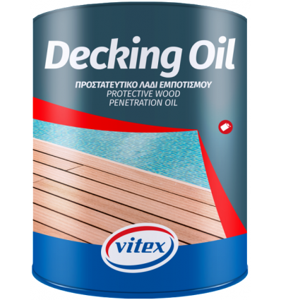 Vitex Decking Oil Προστατευτικό Λάδι Εμποτισμού ʼχρωμο 2.5lt