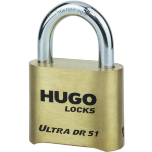 1202312 – Hugo Locks 60123 Ultra DR51 Ενισχυμένο Λουκέτο Ορειχάλκινο Με Συνδυασμό 51mm