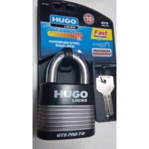 1202321 – Hugo Locks 60242 GTS PRO 70 Λουκέτο Ατσάλινο Με Κύλινδρο Ασφαλείας 70mm