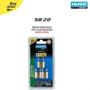 1202346 – Hugo Locks 60283 SB20 Λουκέτα Από Ορείχαλκο Σετ 3 Τεμαχίων Με Ίδιο Κλειδί 20mm