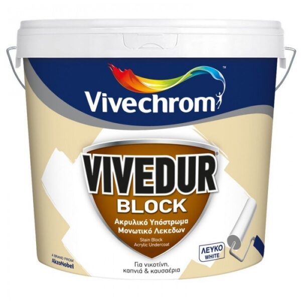 1203489 – Vivechrom Vivedur Block Ακρυλικό Υπόστρωμα Μονωτικό Λεκεδων Νερού 3lt