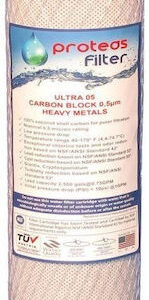 Proteas Ultra 05 Φίλτρο Συμπαγούς Ενεργού ʼνθρακα Από Κέλυφος Καρύδας 10'' 0.5μm