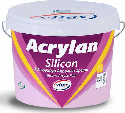 1200460 – Vitex Acrylan Silicon Ακρυλικό Σιλικονούχο Λευκό 3lt