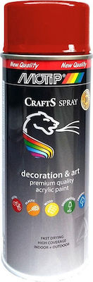 1202740 – Motip Crafts Σπρέι Ακρυλικό Γυαλιστερό 400ml Ral 3020 Κόκκινο