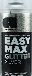 1202803 – Cosmos Lac Σπρέι Βαφής Ακρυλικό Easy Max Glitter Silver 400ml