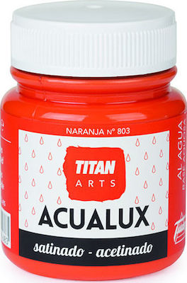 1200050 – Titan Aqualux Satin Ακρυλικό Χρώμα Ζωγραφικής Νερού 100ml Naranja 803