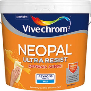 1203920 – Vivechrom Neopal Ultra Resist Πλαστικό Χρώμα No.30 Λευκό 1lt