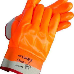 1202408 – Galaxy Draco Γάντια για πετρέλαια από PVC Φωσφορούχα Πορτοκαλί ΧL/10”