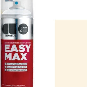 1204503 – Cosmos Lac Easy Max Σπρέι Βαφής Ακρυλικό Σατινέ RAL 9001 Cream White N.801 400ml