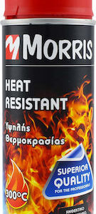 1202775 – Morris Heat Resistant Lacquer 300°C Σπρέι Βαφής Υψηλής Θερμοκρασίας Κόκκινο με Ματ Εφέ 400ml 33497