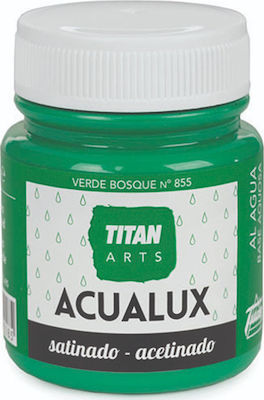 1200045 – Titan Aqualux Satin Ακρυλικό Χρώμα Ζωγραφικής Νερού 100ml Verde Bosque 855