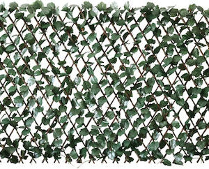 1204928 – Greentool Φυλλωσιά Πράσινη Συνθετική Με Πέργκολα Απο Φυσικό Ξύλο 1x2m