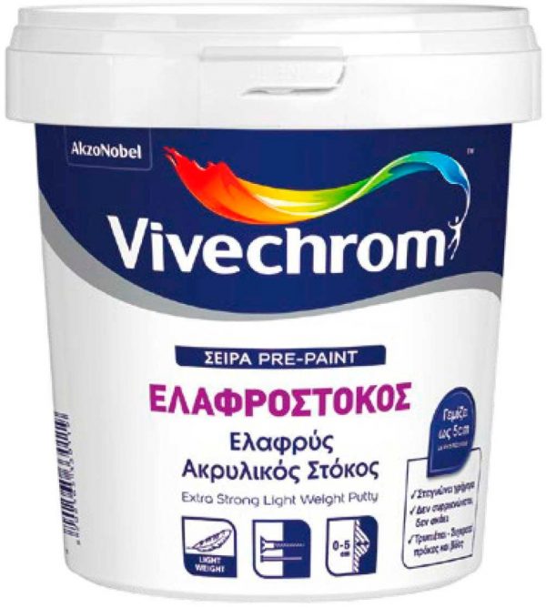 Vivechrom Light Weight Putty Ελαφρρόστοκος 600ml
