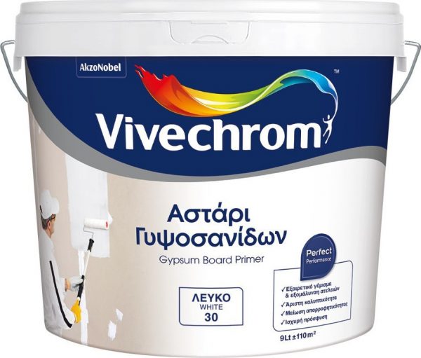 Vivechrom Αστάρι Γψοσανίδων eco Λευκό 1lt