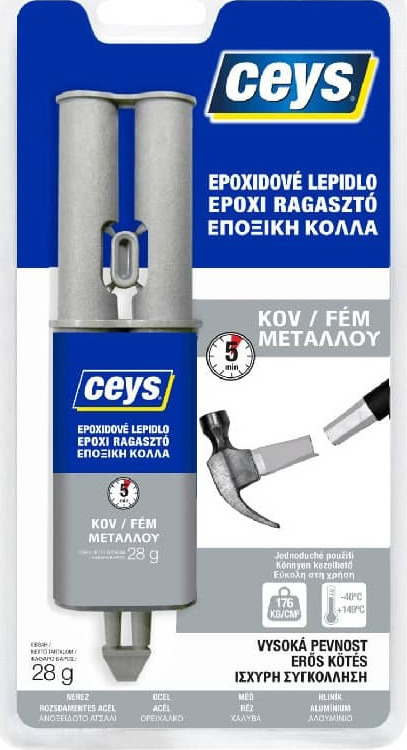 Ceys εποξική κόλλα μετάλλου 2 συστατικών 5min 28gr