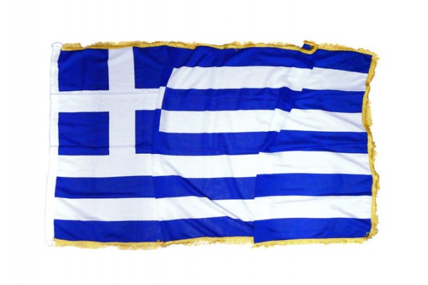 Σημαία ΕΛΛΑΣ με κρόσσι 60gr 1,5 x 0.90cm