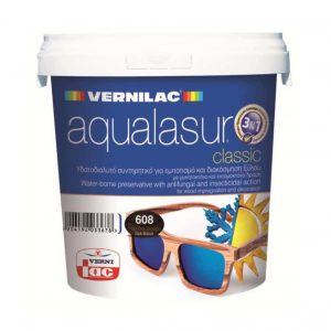 Vernilac Aqualasur Βερνίκι Εμποτισμού Νερού 608 Καρυδιά Σκούρα 0.75lt