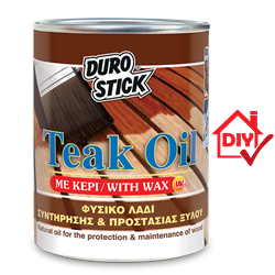 Durostick Teak Oil Προστατευτικό Λάδι Ξύλου Με Κερί Άχρωμο 750ml