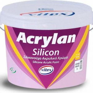 Vitex Acrylan Silicon Ακρυλικό Σιλικονούχο Λευκό 10lt