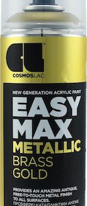 Cosmos Lac Σπρέι Ακρυλικό Μεταλιζέ Χρυσό 400ml Easy Max N.901 Metallic Brass Gold