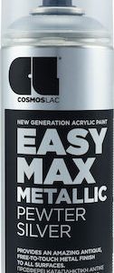 Cosmos Lac Σπρέι Ακρυλικό Μεταλιζέ Ασημί 400ml Easy Max N.900 Metallic Silver