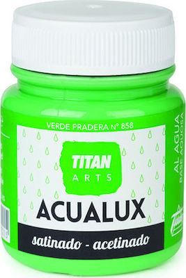 Titan Aqualux Satin Ακρυλικό Χρώμα Ζωγραφικής Νερού 100ml Verde Pradera 858