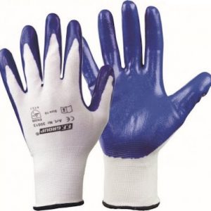 F.F. Group Γάντια Εργασίας Νιτριλίου με Πολυεστερική Πλέξη XL/11'' -39260