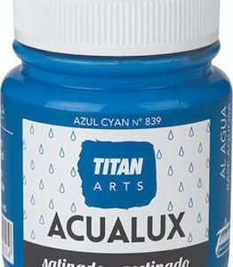 Titan Aqualux Satin Ακρυλικό Χρώμα Ζωγραφικής Νερού 100ml Azul Cyan 839