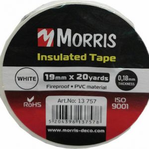 Morris Μονωτική Ταινία ISO9001 19mm x 18m Λευκή - 13757