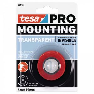 Ταινία διπλής όψεως διάφανη Tesa pro mounting 5m x 19mm 66965