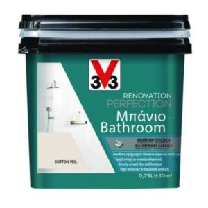 Χρώμα Ανακαίνισης μπάνιου νερού V33 Renovation Perfection Bathroom 0,75L Cotton veil Satin