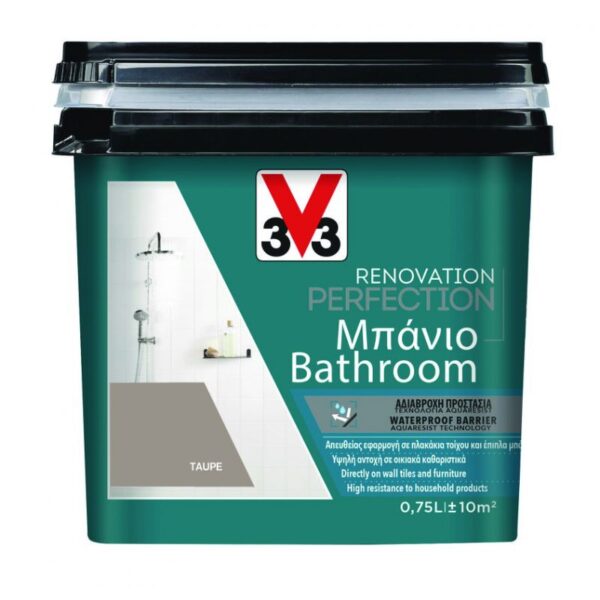 Χρώμα Ανακαίνισης μπάνιου νερού V33 Renovation Perfection Bathroom 0,75L Deep blue Satin
