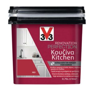 Χρώμα Ανακαίνισης κουζίνας νερού V33 Renovation Perfection Kitchen 0,75L Red Satin