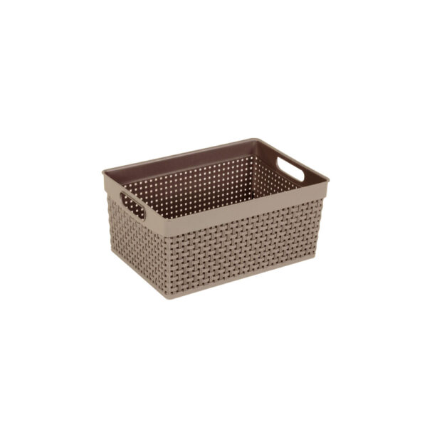 Καλάθι Rattan μπέζ 14x30x21cm